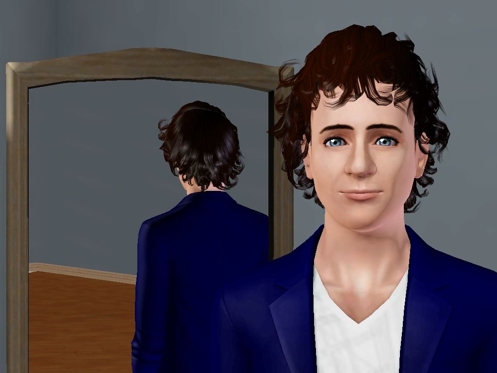 He came out really well, but I was really frustrated at EA because this is the only curly hair there is for males and it is just god awful.