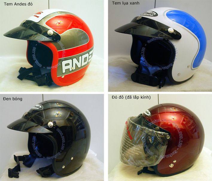 Mũ bảo hiểm ANDES, siêu bền, kiểu dáng thời trang, Made in Vietnam - 3