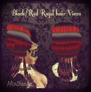 Blackred royal hair views
