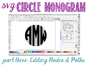 circle monogram tutorial part three