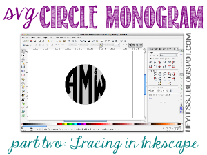 circle monogram tutorial part two