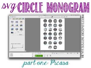 circle monogram tutorial part one