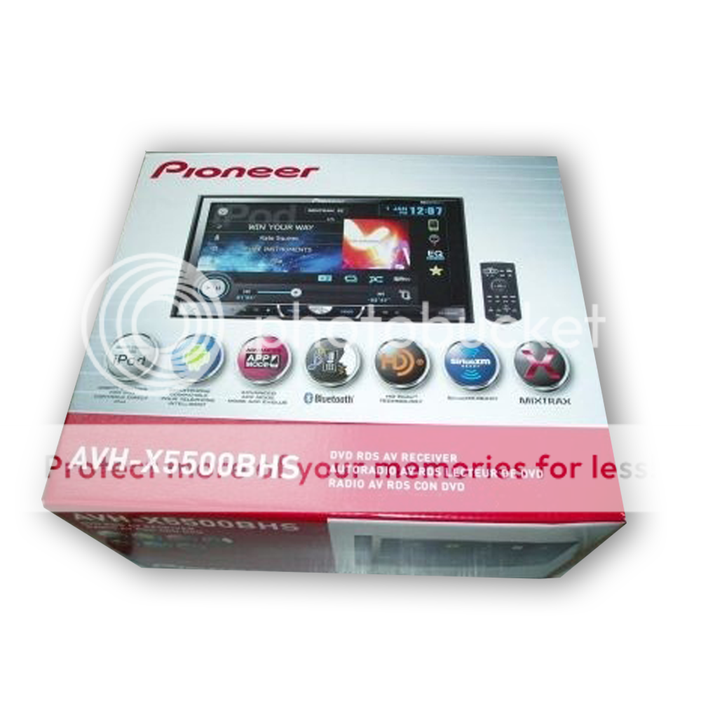 Pioneer AVH X5500BHS 7" DVD CD Touch Bluetooth Audio Streaming HD Radio Mixtrax