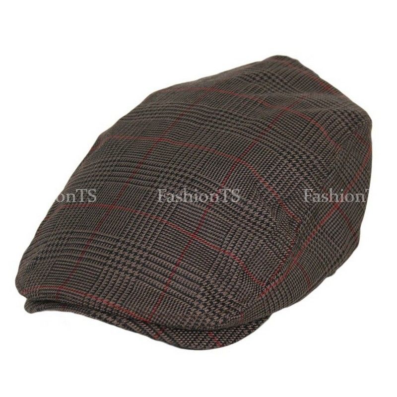 Chapeau Gatsby Classique Tendance Pour Homme En Laine Mélangée Vintage Plat Ivy Cabbie Cap Petit Ami Cadeau (taille M/L/XL), Plaid Doux